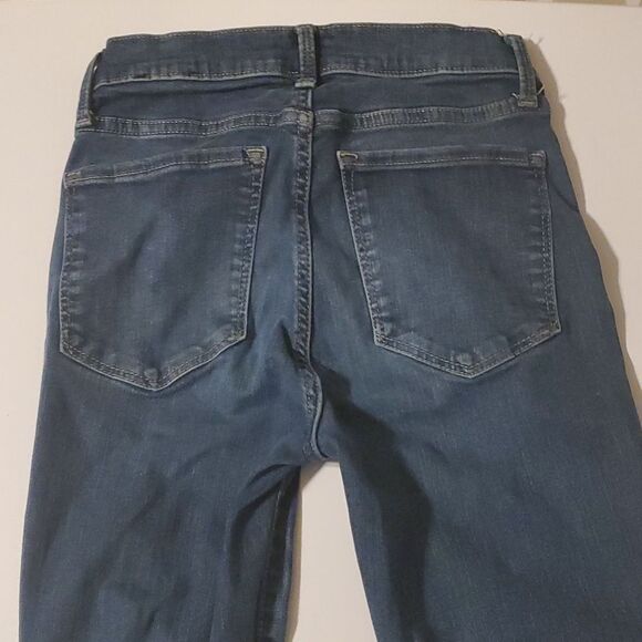 Gap jeans women's size 0 size 25R blue true skinny demin jeans size 0 / … - Picture 3 of 12